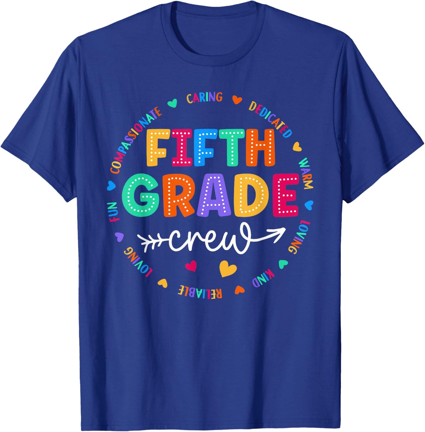 Fifth Grade Crew Back To School 5th Grade Teacher Student T-Shirt - T-Shirt | Royal