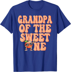 Grandpa of The Sweet One Peach 1st Birthday on Peach T-Shirt - T-Shirt | Royal