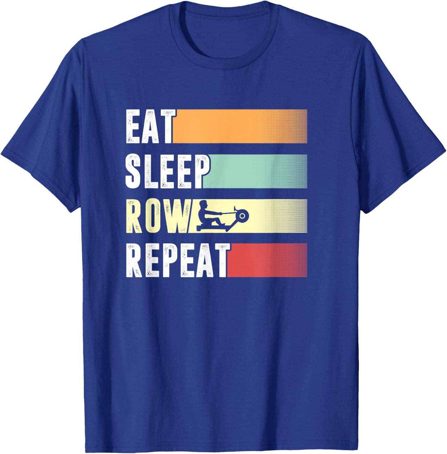 Rowing Machine Exercise Erg Workout Fitness Funny Ergometer T-Shirt - T-Shirt | Royal