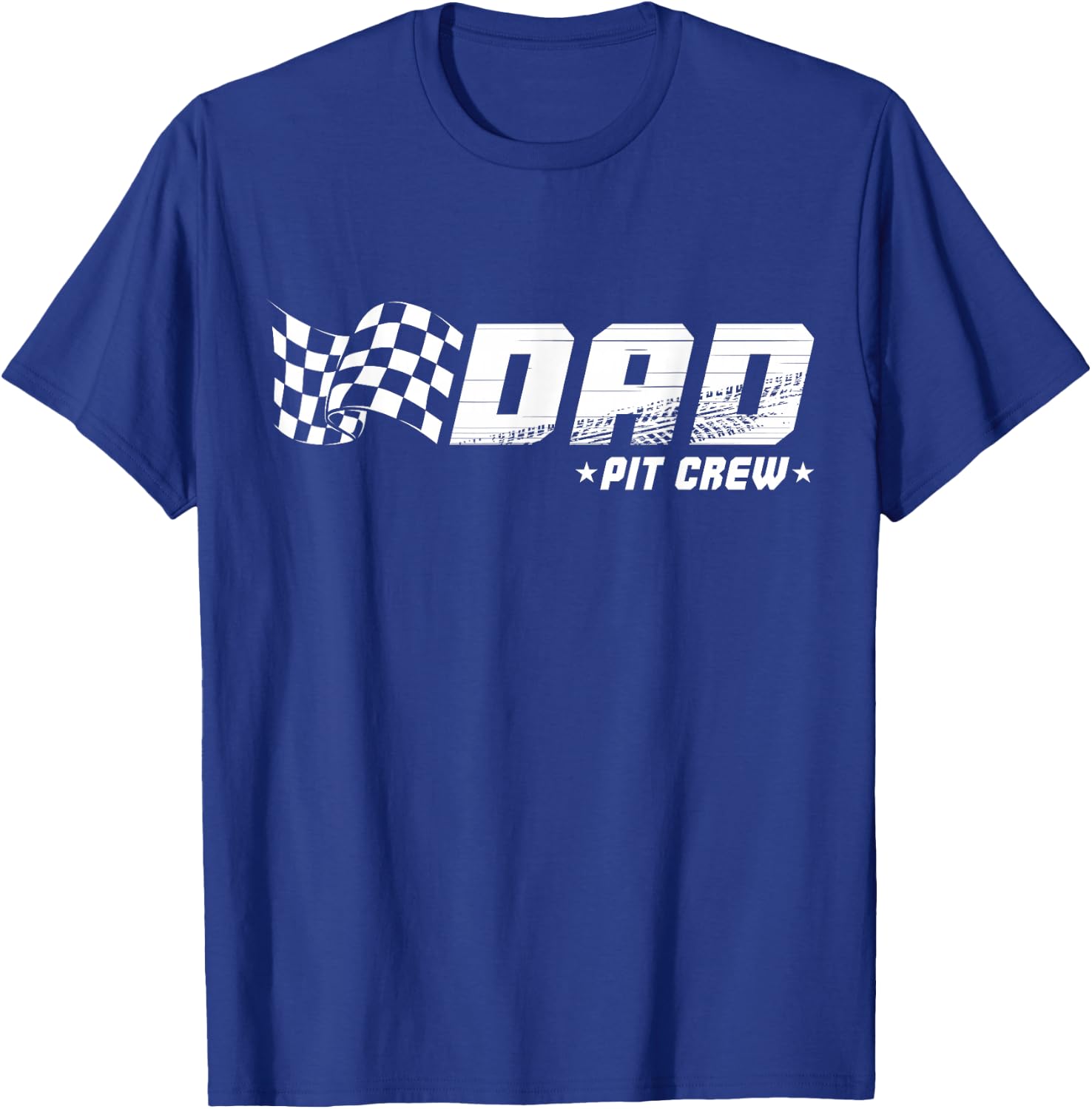 Dad Pit Crew Race Car Birthday Family Racing T-Shirt - T-Shirt | Royal