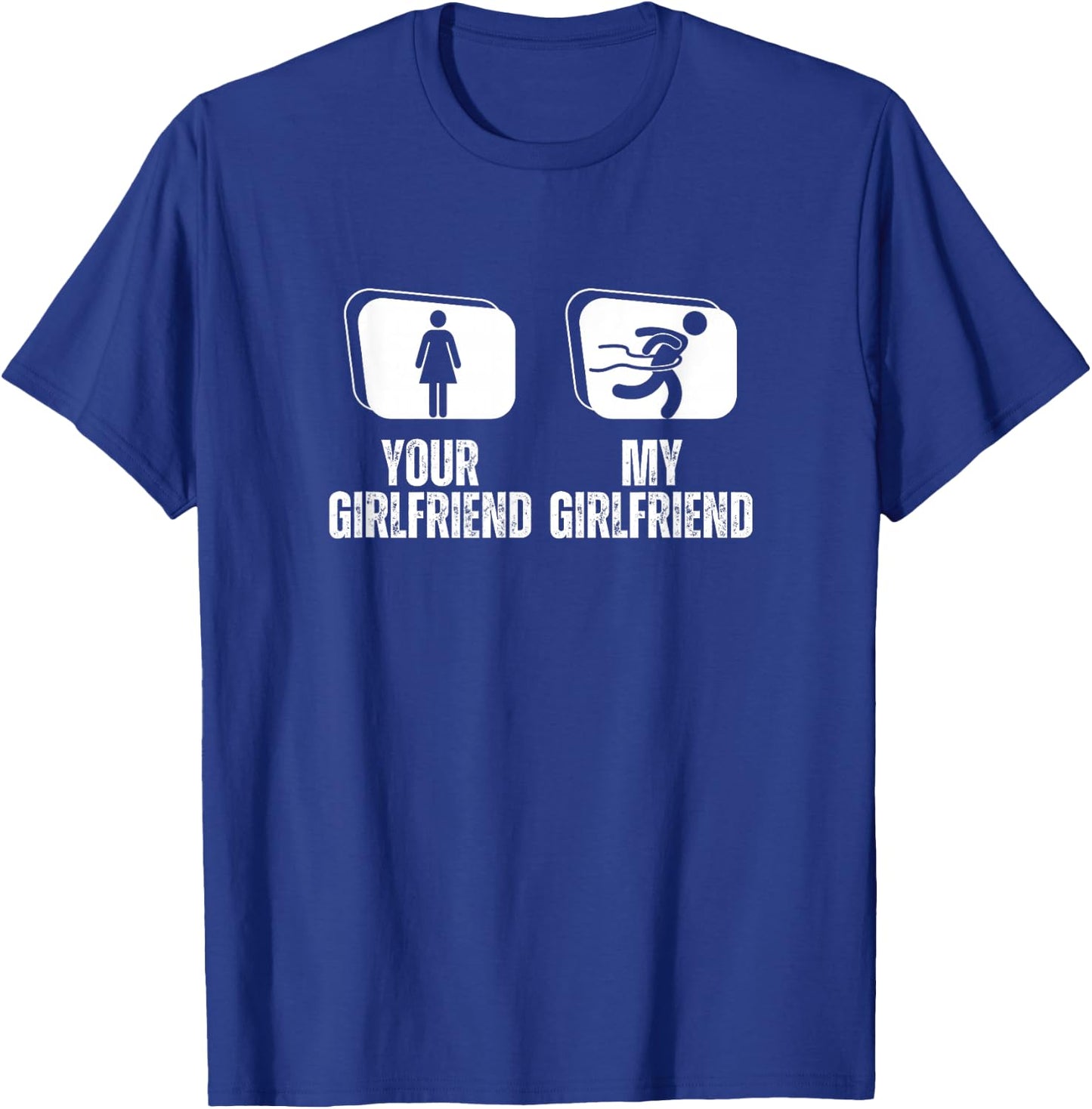 Your Girlfriend My Girlfriend Proud Boyfriend Marathon T-Shirt - T-Shirt | Royal