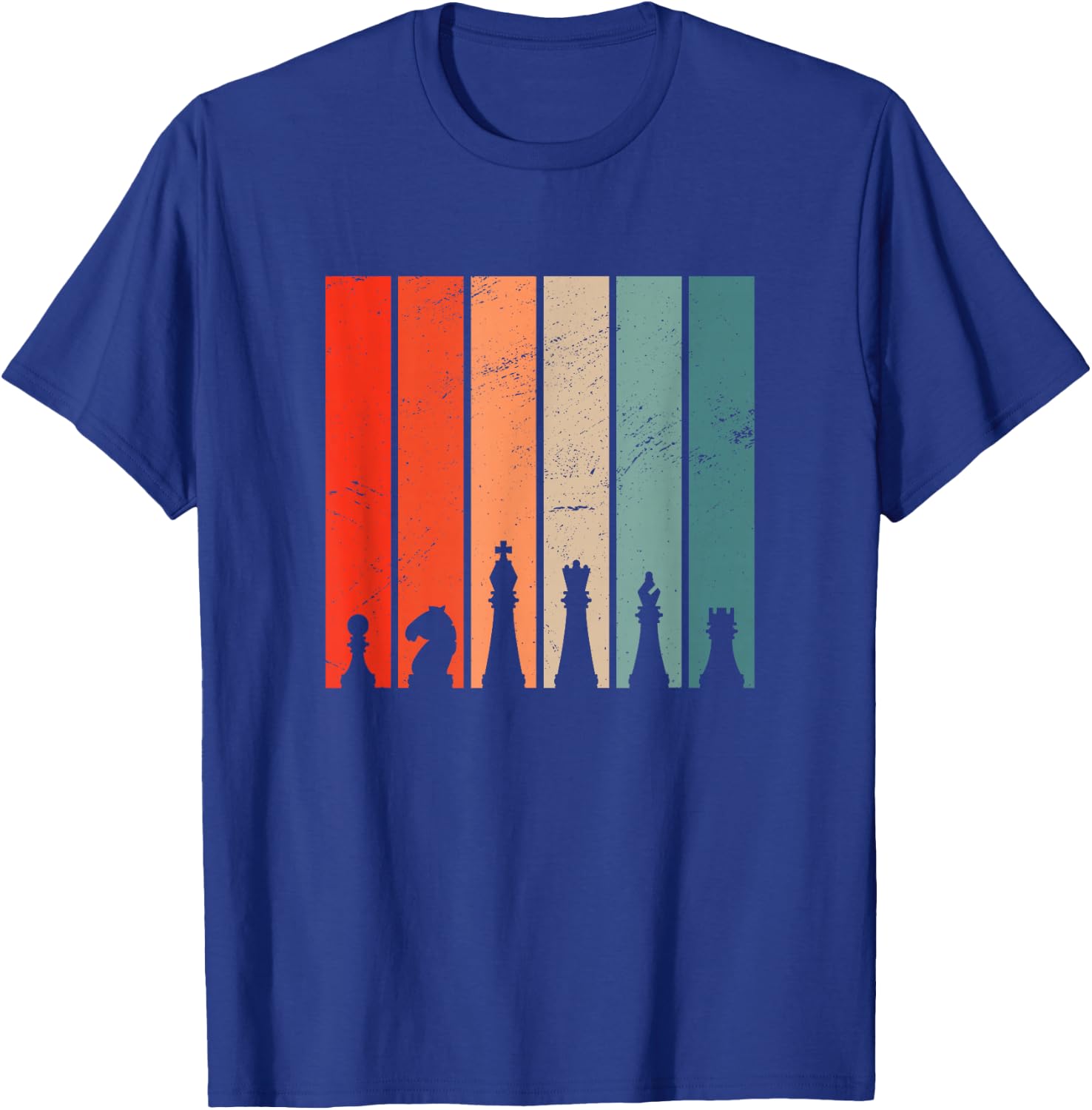 Retro Chess Chessboard Chess Character Chess Pieces T-Shirt - T-Shirt | Royal