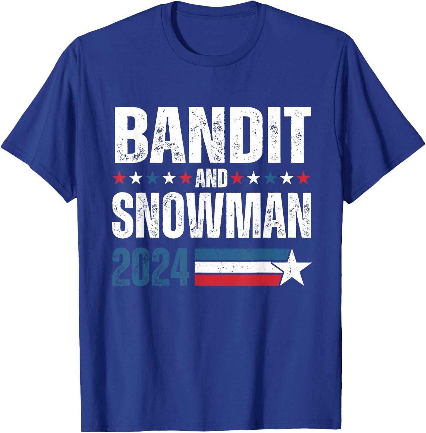 Bandit And Snowman 2024 Election USA Flag T-Shirt - T-Shirt | Royal