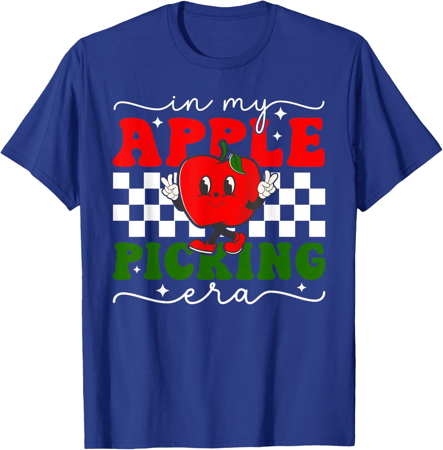 In My Apple Picking Era Retro Harvest Season Fall Autumn T-Shirt - T-Shirt | Royal