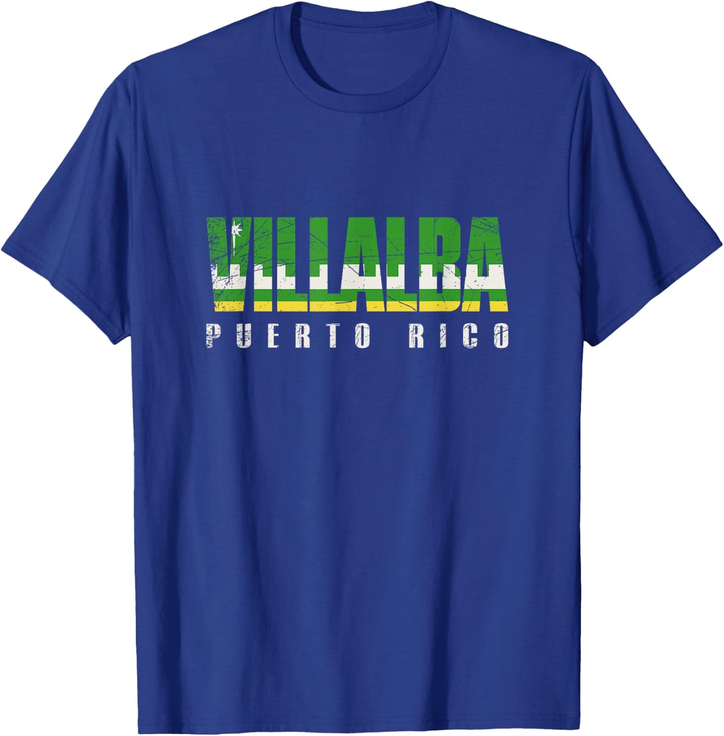 Villalba City in Puerto Rico, Villalba Flag T-Shirt - T-Shirt | Royal