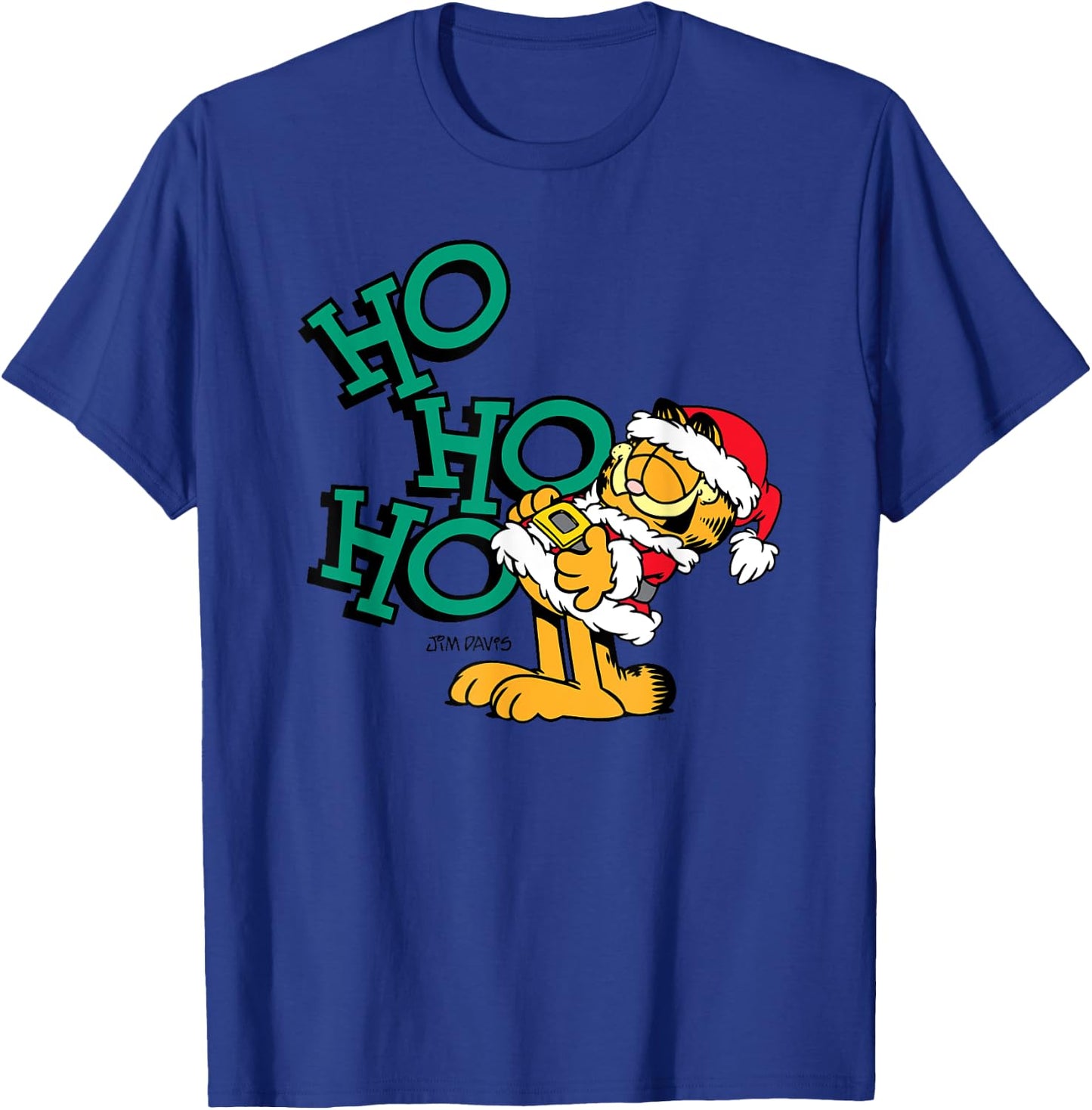Garfield Ho Ho Ho Santa Christmas Cartoon Cat Women Kids T-Shirt - T-Shirt | Royal