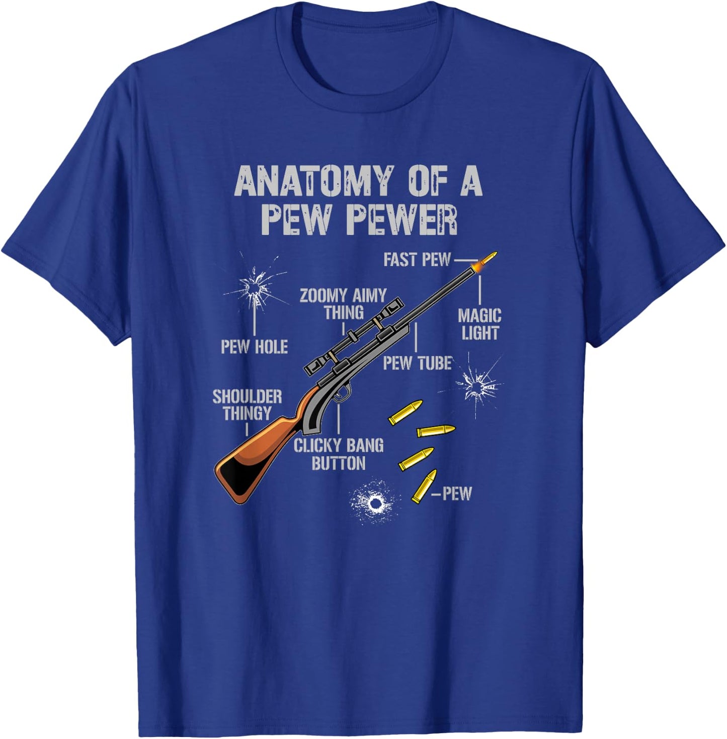 Hunting gun, hunting rifle, hunting box, forester, hunter T-Shirt - T-Shirt | Royal