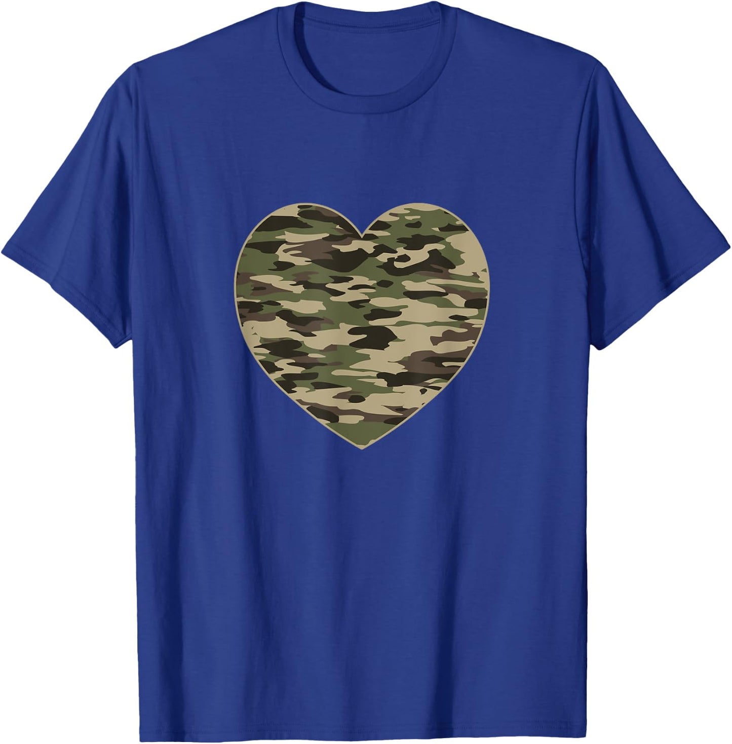 Heart Camoflauge Clothing Women Men Camo Military Tactical T-Shirt - T-Shirt | Royal