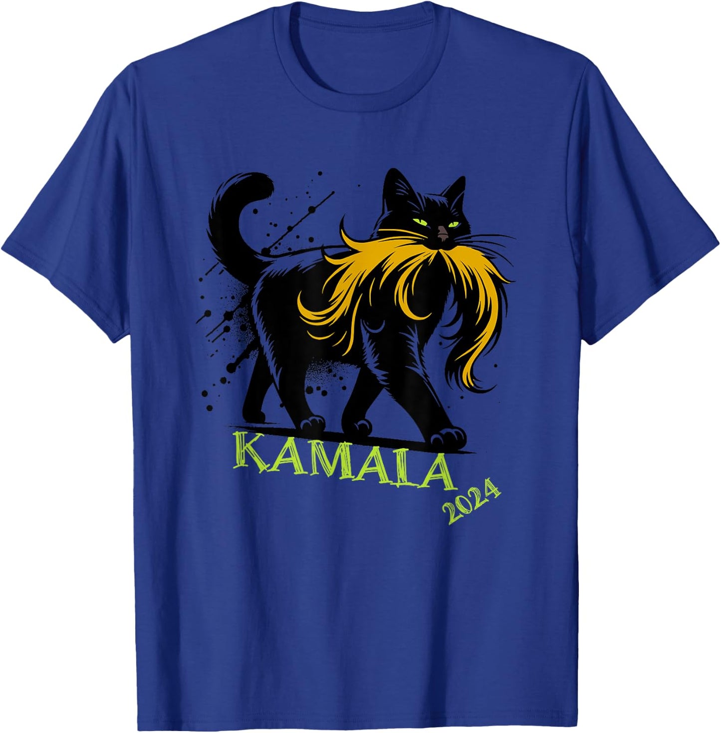 Kamala Harris Funny Retro Childless Cat Lady President 2024 T-Shirt - T-Shirt | Royal