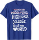Funny Junior High Middle School Graduation T-Shirt - T-Shirt | Royal