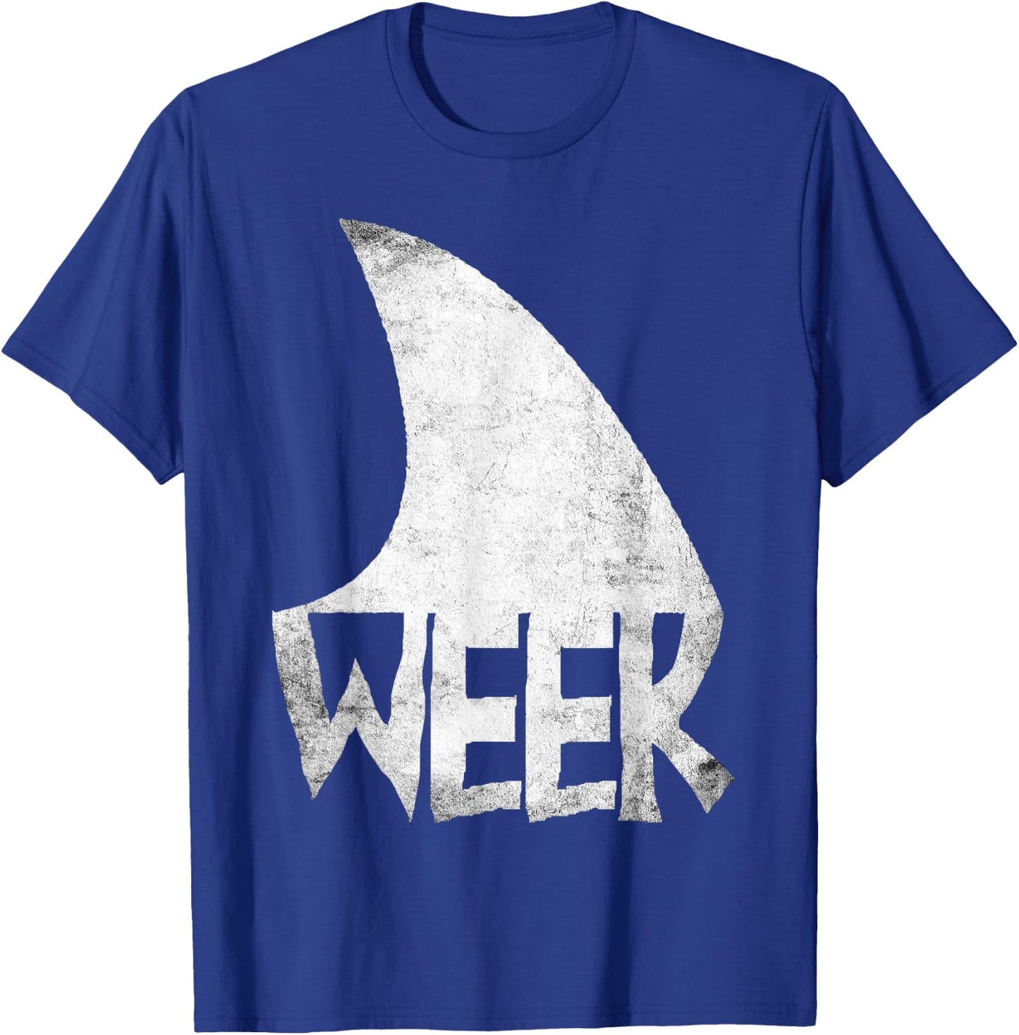 Shark Fin Art Simple Week 2025 Design for Ocean Sharks Lover T-Shirt - T-Shirt | Royal