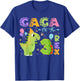 Gaga Of The Three Rex 3Rd Birthday Dinosaur Party T-Shirt - T-Shirt | Royal