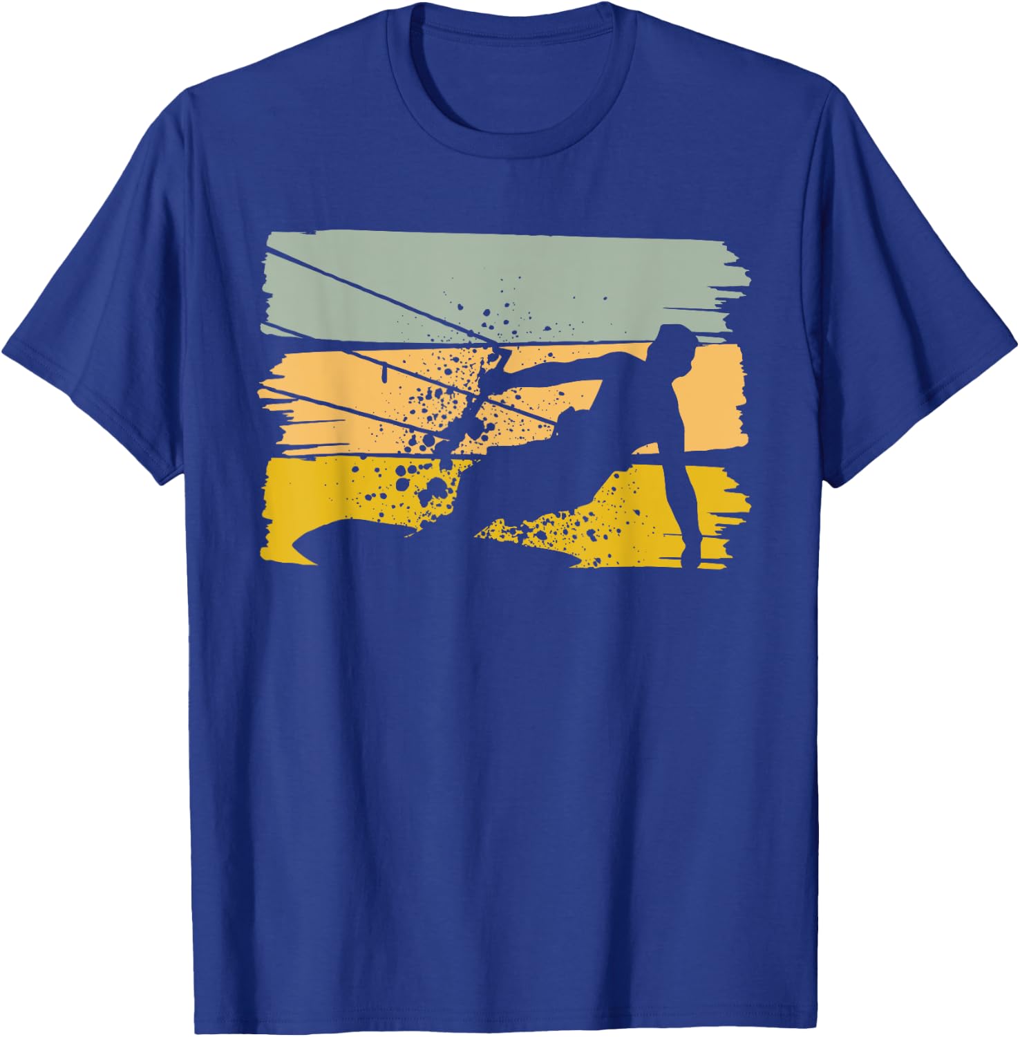 Vintage Kite Surfing, Kiteboarding, Kiter, Water Sports Fun T-Shirt - T-Shirt | Royal