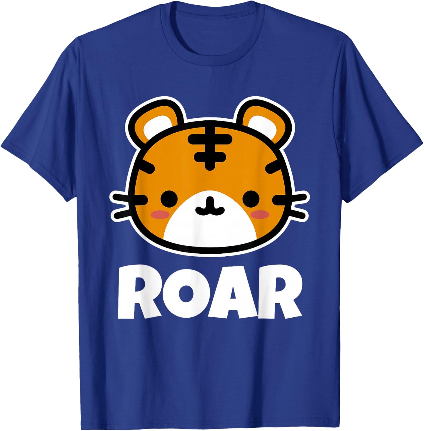Roar Funny Kawaii Wild Animal Jungle Safari Cute Tiger T-Shirt - T-Shirt | Royal