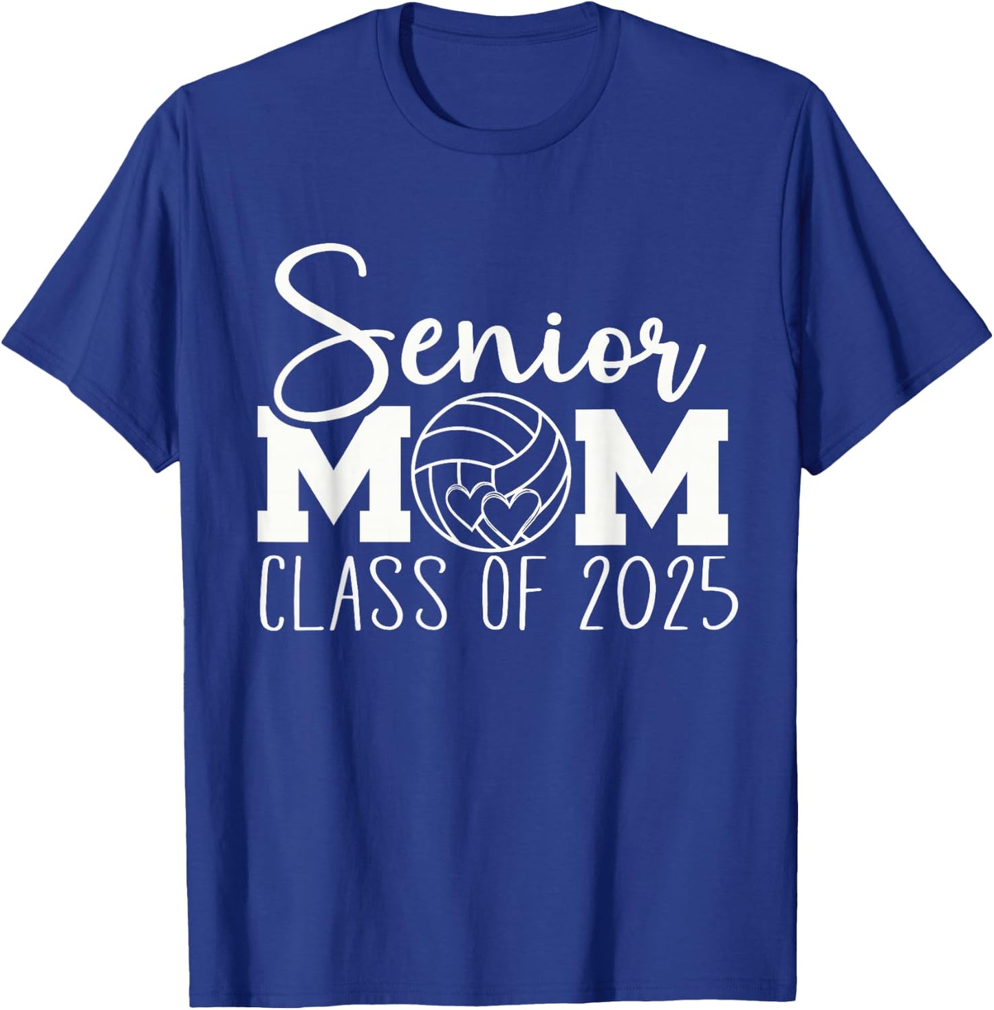 Senior mom volleyball 2025 class of 2025 sports seniors T-Shirt - T-Shirt | Royal