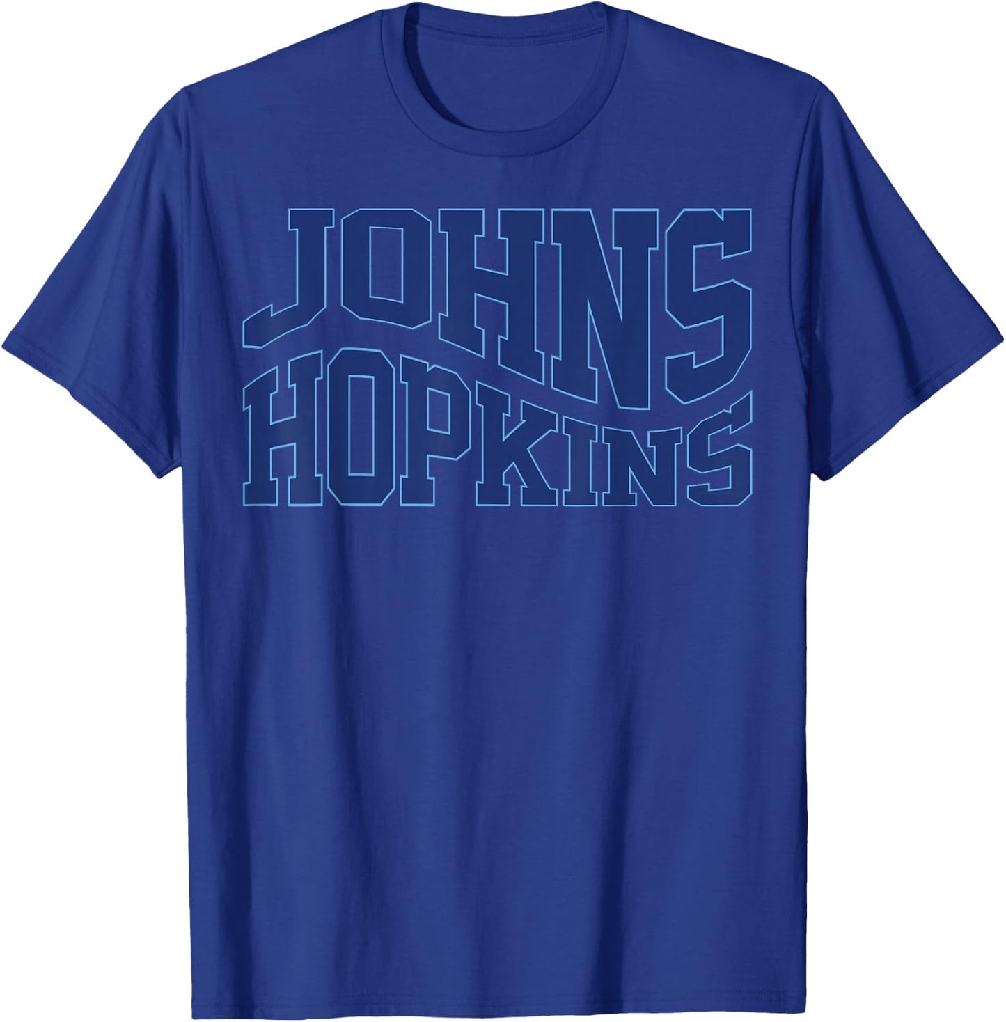 Vintage Johns C Hopkins Wave Text Name Hometown T-Shirt - T-Shirt | Royal