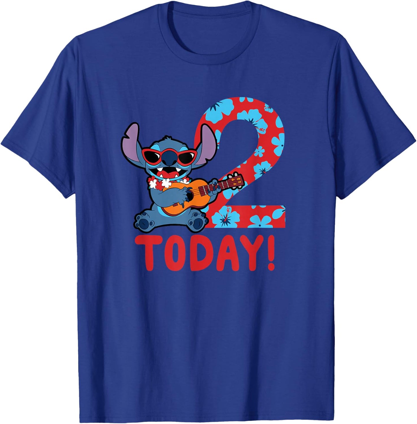 Disney Lilo & Stitch Tropical Birthday 2 Years Old Today T-Shirt - T-Shirt | Royal