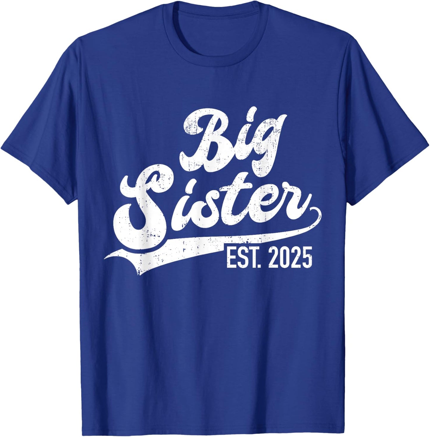 Big sister est. 2025 rainbow for baby announcement T-Shirt - T-Shirt | Royal