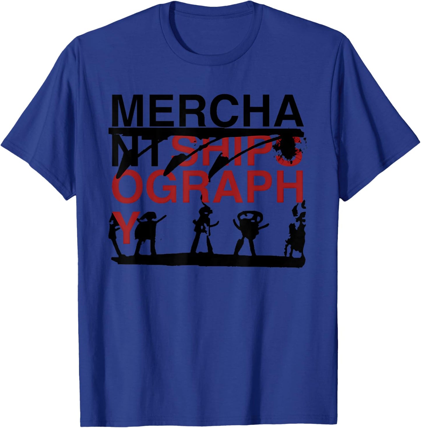MERCHANT SHIPS OGRAPHY Funny design T-Shirt - T-Shirt | Royal