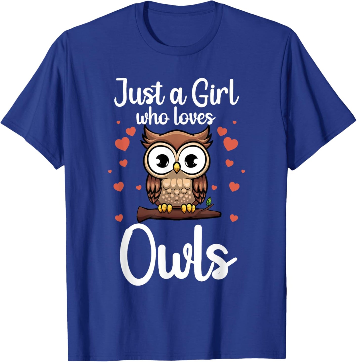 Funny Owl Design Girls Nocturnal Bird Owl Lovers T-Shirt - T-Shirt | Royal