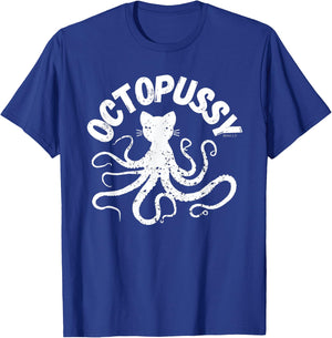 Octopussy - Weird Cat And Octopus Hybrid Funny Animal Pun Women T-Shirt - T-Shirt | Royal