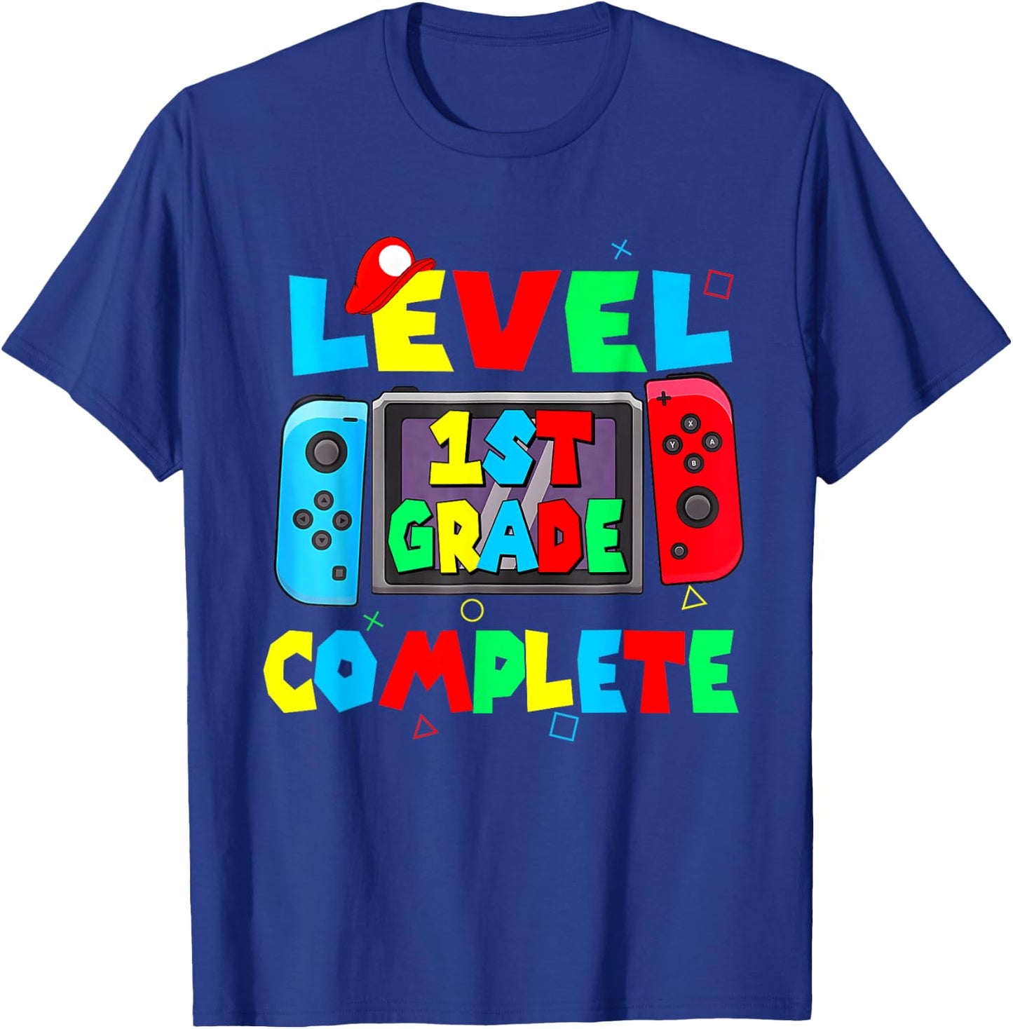 Level 1st grade complete last day of school video game T-Shirt - T-Shirt | Royal
