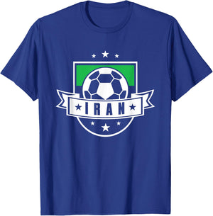 Iran Emblem Badge Football World Cup T-Shirt - T-Shirt | Royal