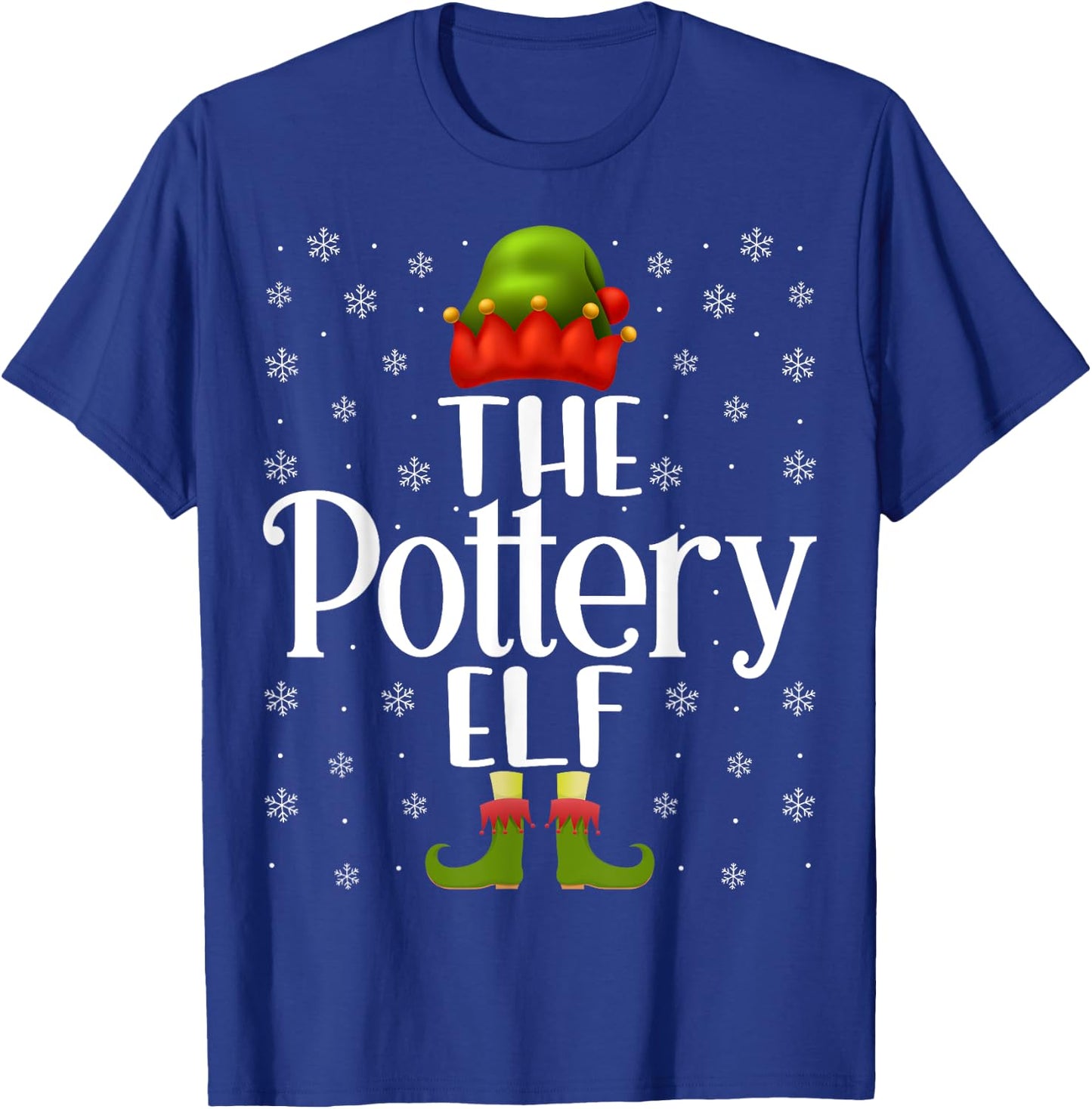 The Pottery Elf Funny Ceramics Artist Clay Pottery Christmas T-Shirt - T-Shirt | Royal
