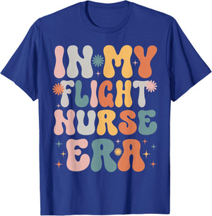 In My Flight Nurse Era Funny Women Christmas Presents T-Shirt - T-Shirt | Royal