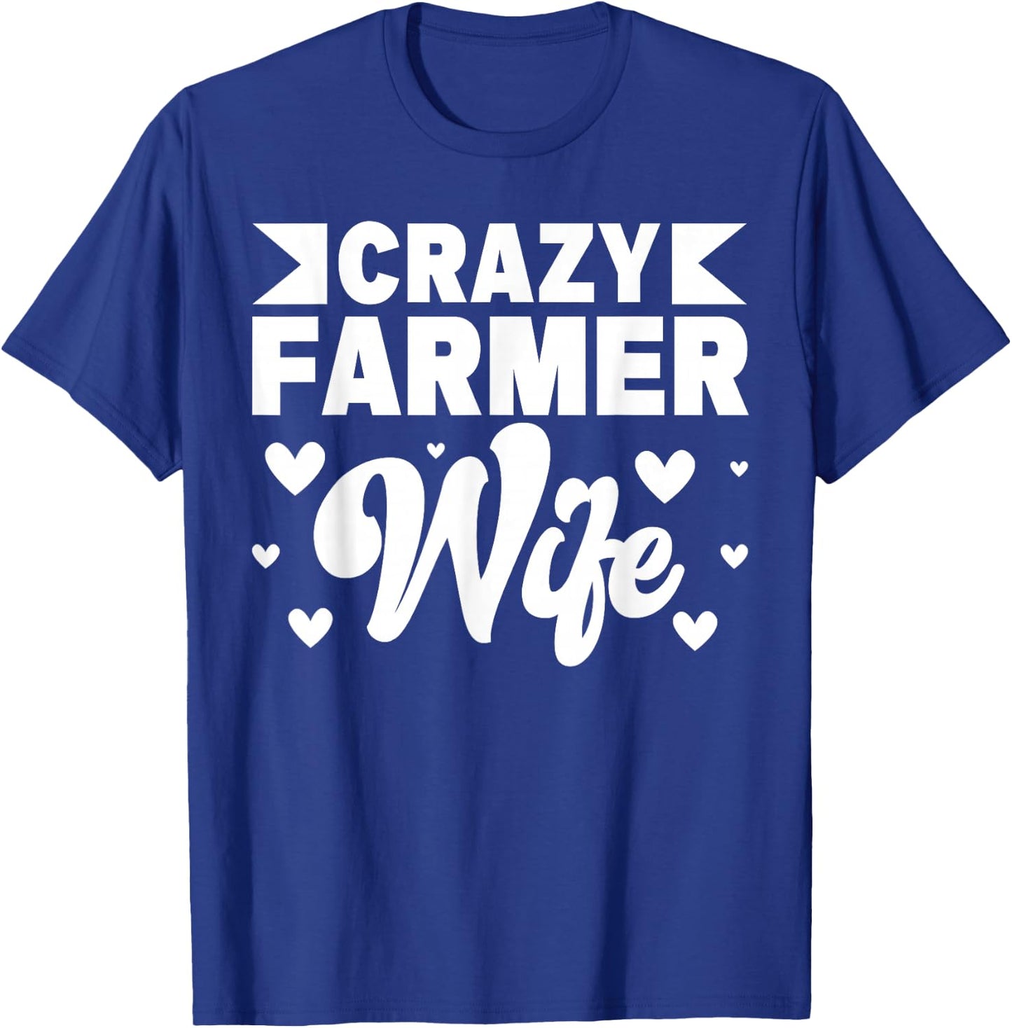 Crazy Farmer Wife Farming Farm Boy T-Shirt - T-Shirt | Royal