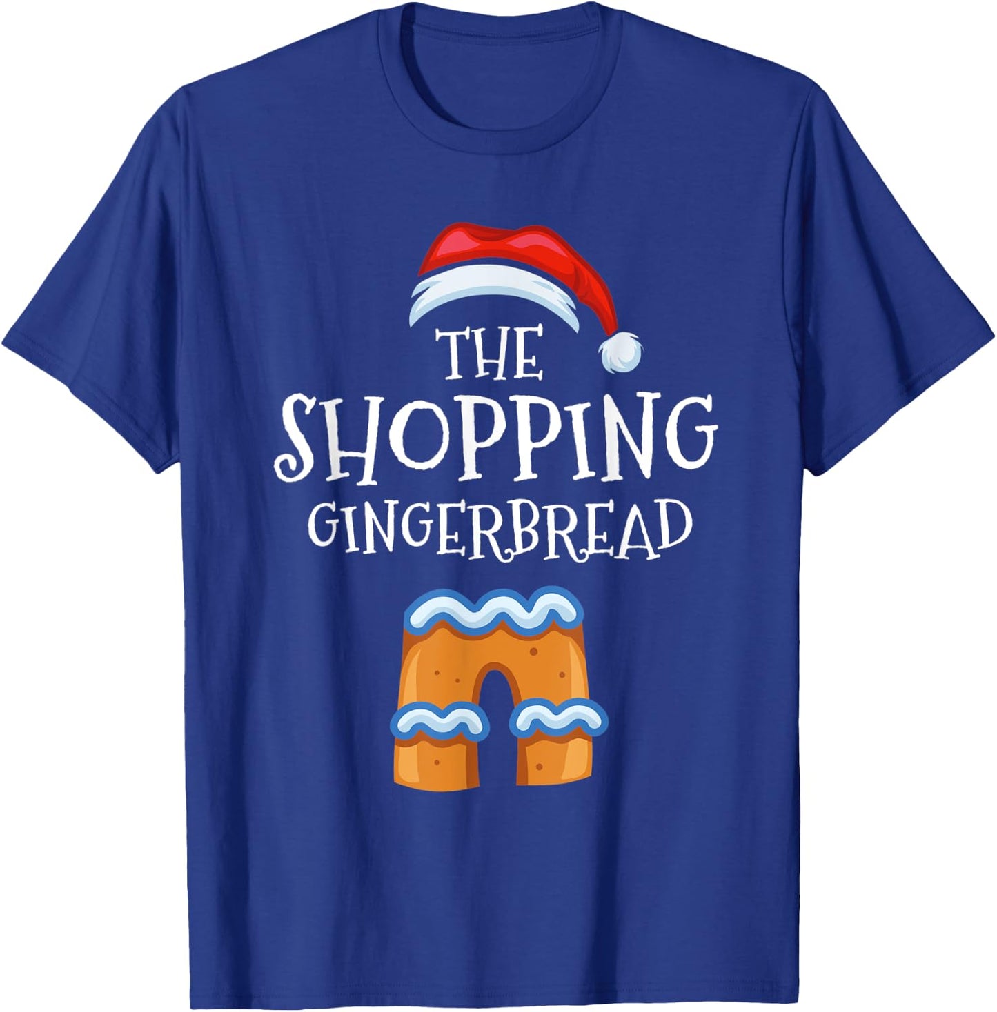 Shopping Gingerbread Family Matching Group Christmas Gift T-Shirt - T-Shirt | Royal