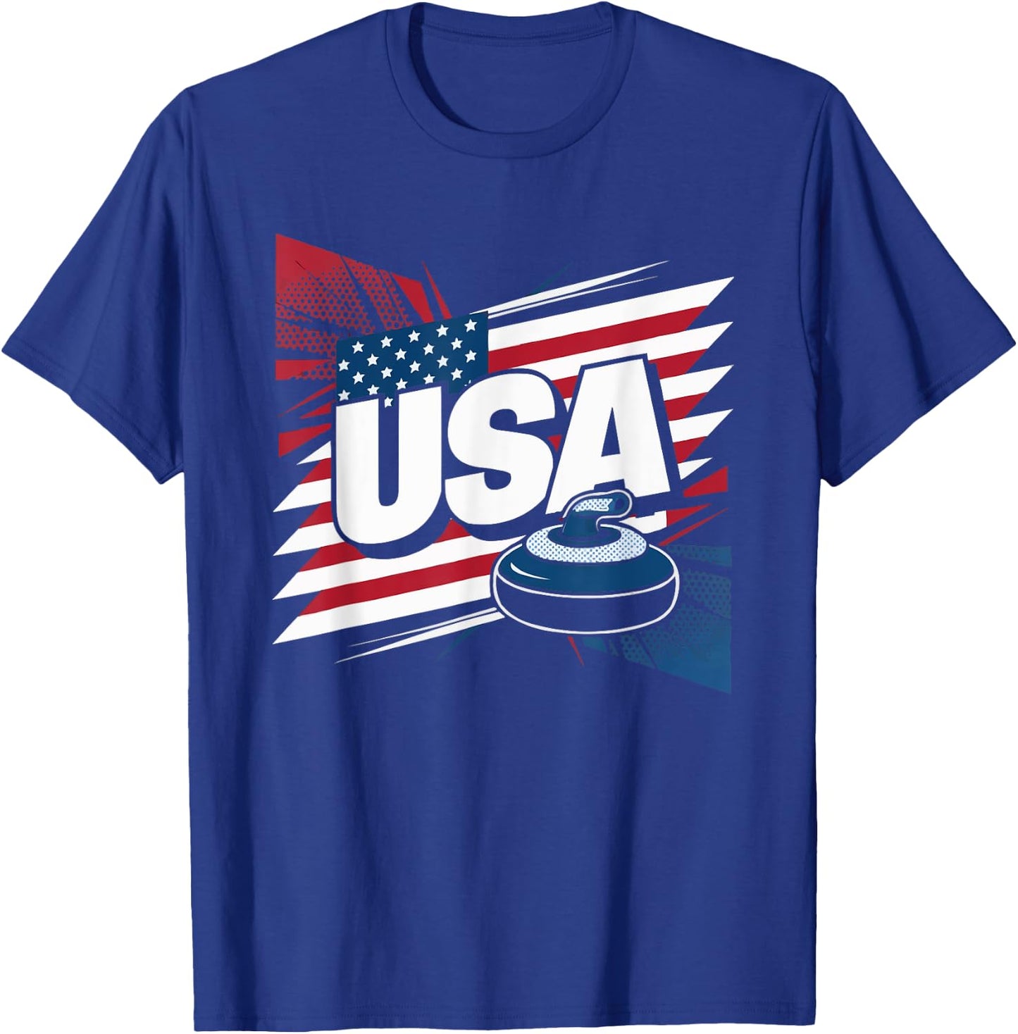 Curling Player Curler Sport Lover Curling Stone T-Shirt - T-Shirt | Royal