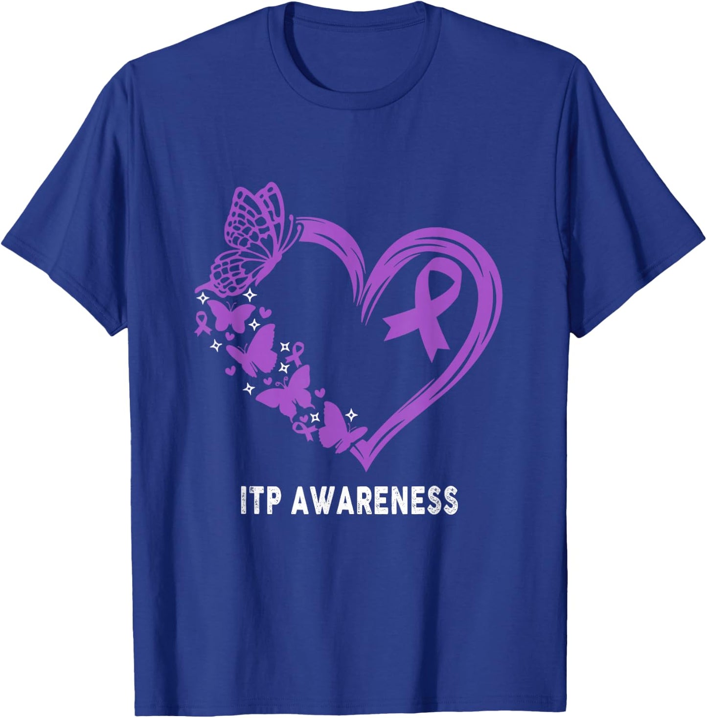 ITP Awareness Heart ITP Warrior T-Shirt - T-Shirt | Royal