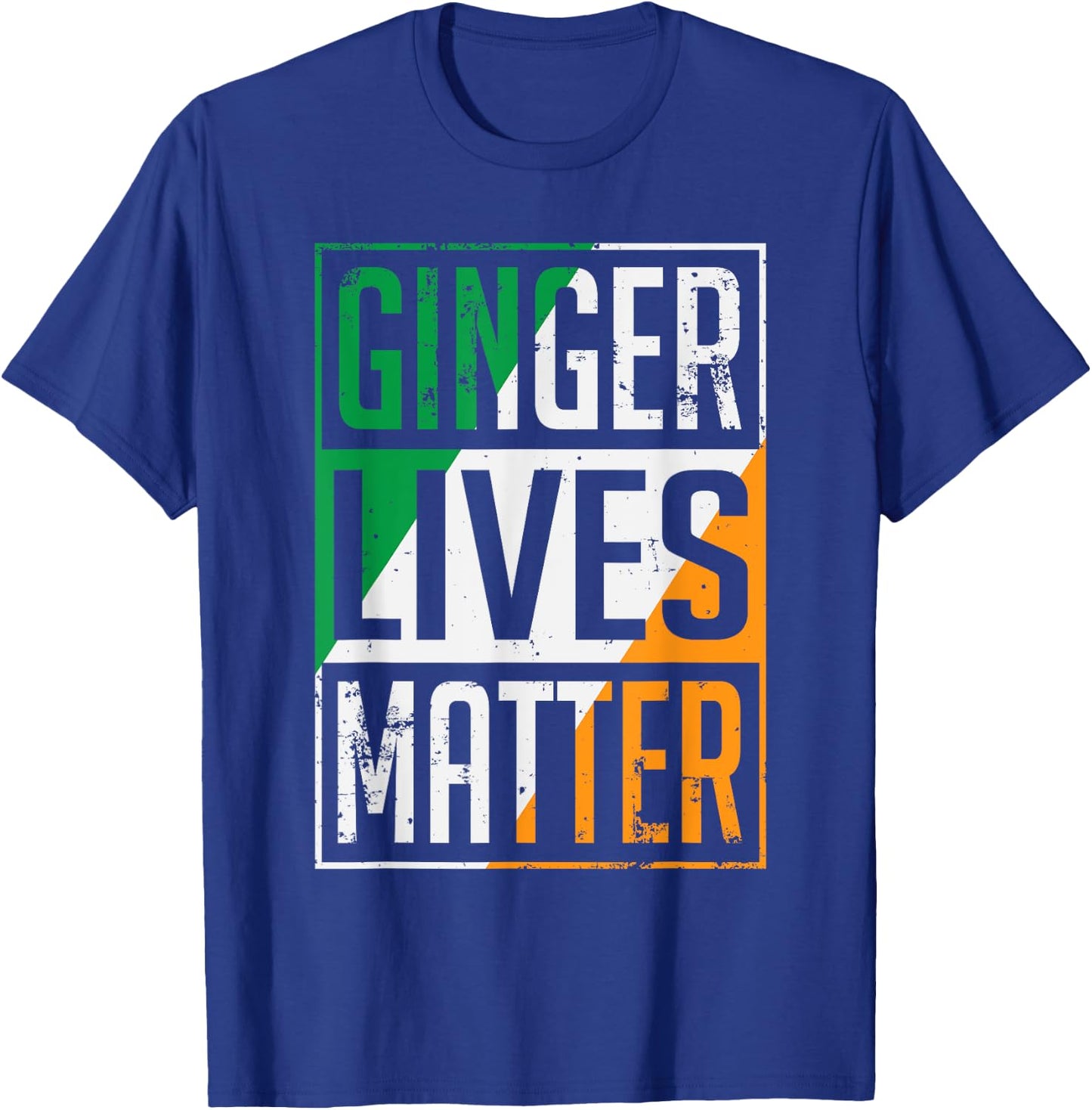 Ginger Lives Matter Irish Flag St Patricks Day Redhead Men T-Shirt - T-Shirt | Royal