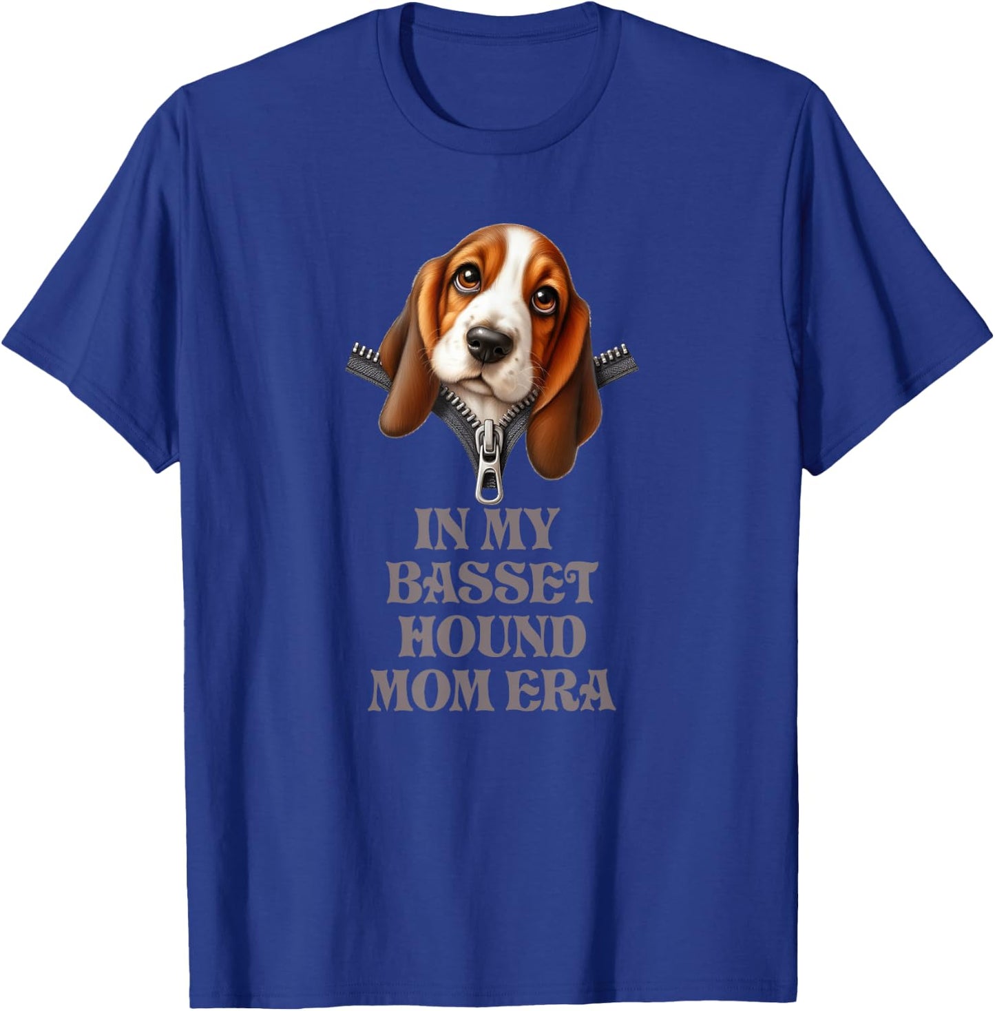 In My Basset Hound Mom Era T-Shirt - T-Shirt | Royal