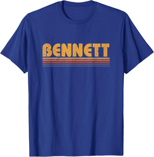 Bennett Vintage 80s Retro Style T-Shirt - T-Shirt | Royal
