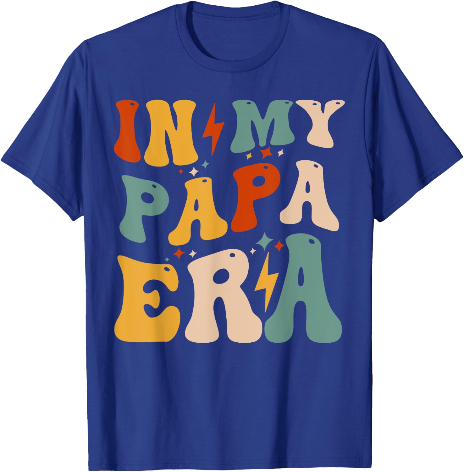 Retro Groovy In My Papa Era Funny Father's Day For T-Shirt - T-Shirt | Royal