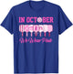 In October We Wear Pink Pickleball Breast Cancer Awareness T-Shirt - T-Shirt | Royal