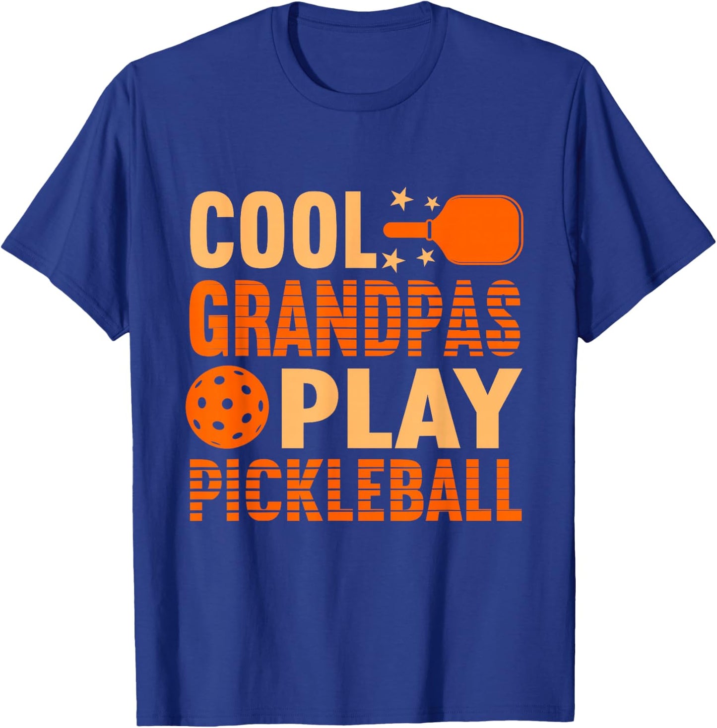 Cool Grandpas Play Pickleball | Pickleball Grandpa T-Shirt - T-Shirt | Royal