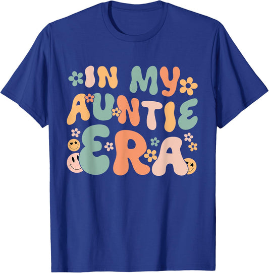 In My Auntie Era Retro Groovy Aunt Life Happy Mother's Day T-Shirt - T-Shirt | Royal