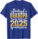 Proud Grandpa Of Two 2025 Graduates Senior Graduation T-Shirt - T-Shirt | Royal