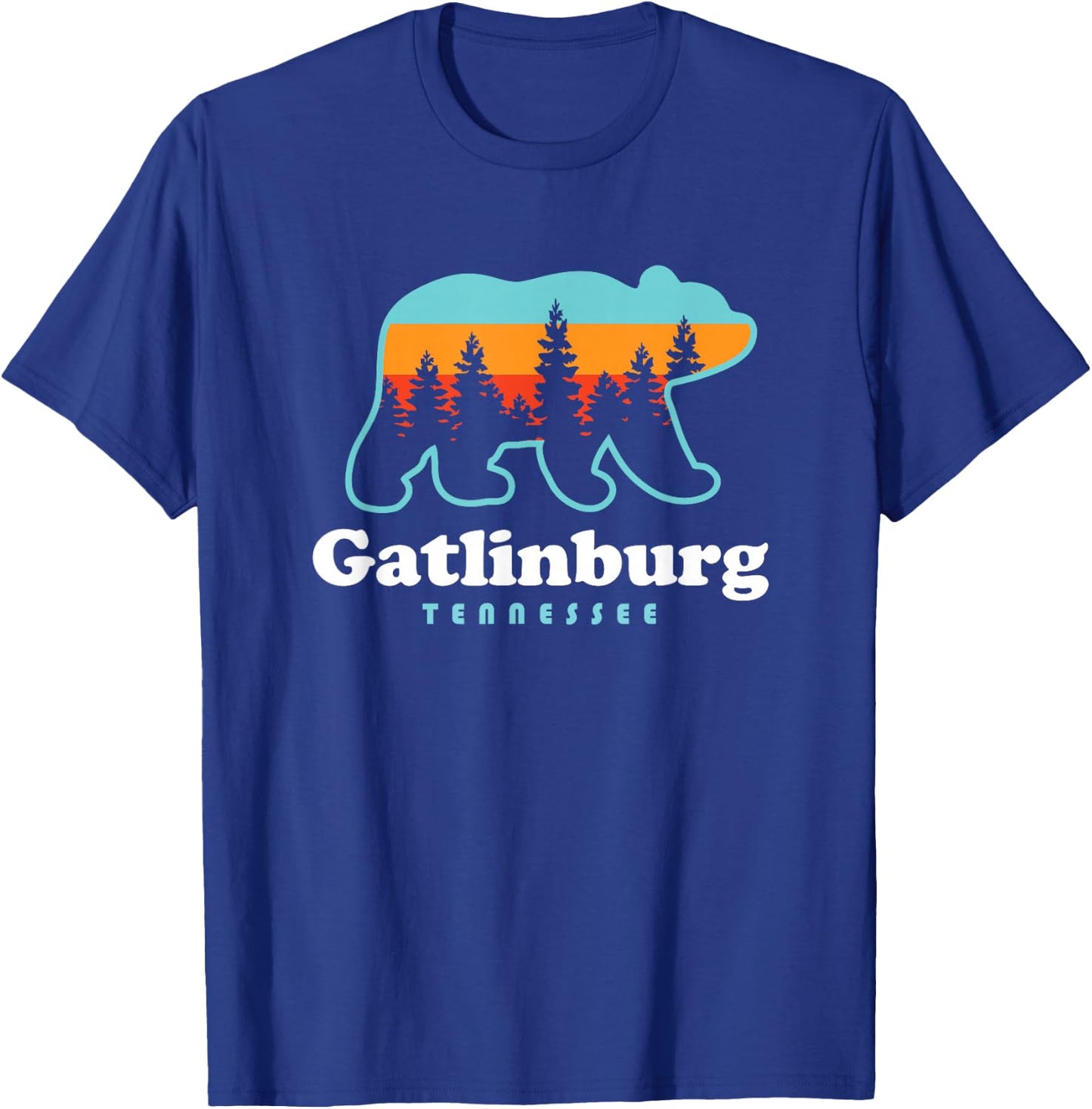 Gatlinburg Tennessee Bear Great Smoky Mountains T-Shirt - T-Shirt | Royal