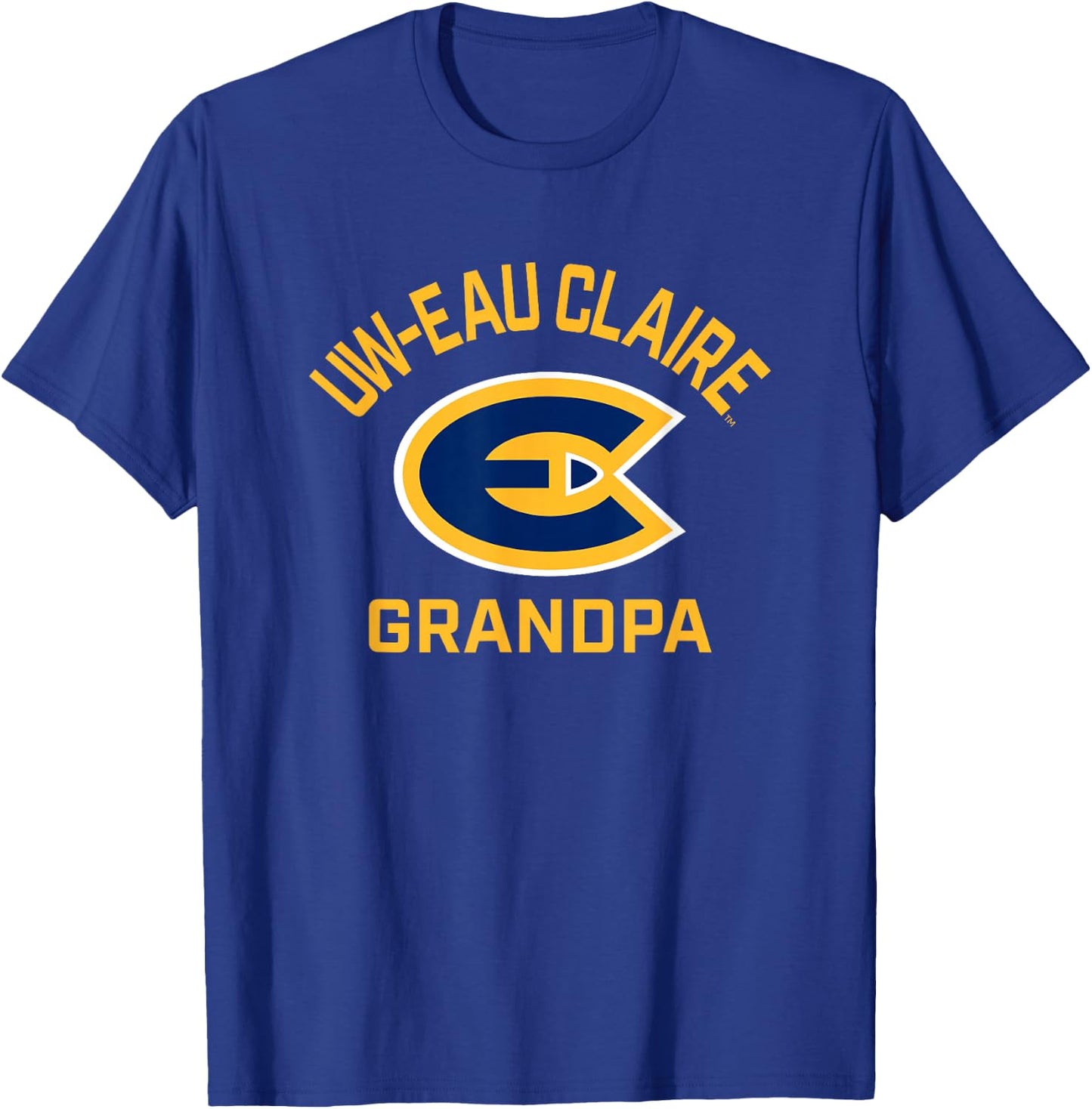 University of Wisconsin-Eau Claire Blugolds Arched Grandpa T-Shirt - T-Shirt | Royal