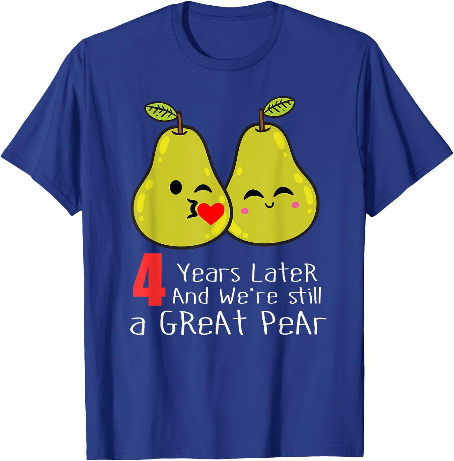 4th Wedding Anniversary Shirt Gifts Funny Couples T-Shirt - T-Shirt | Royal
