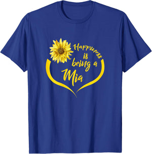 Mia Gift: Happiness Is Being A Mia T-Shirt - T-Shirt | Royal