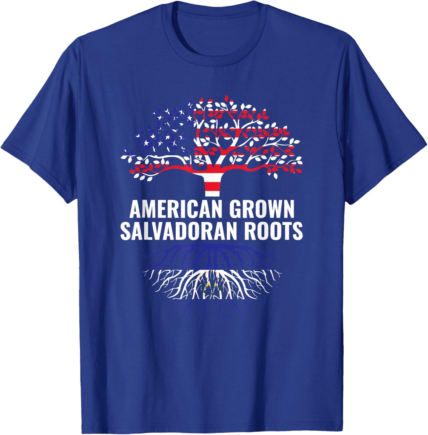 American Grown Salvadoran Roots El Salvador Salvadorian T-Shirt - T-Shirt | Royal