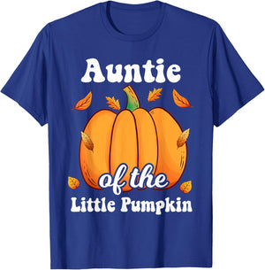 Auntie of the Little Pumpkin Thanksgiving Baby Shower Reveal T-Shirt - T-Shirt | Royal