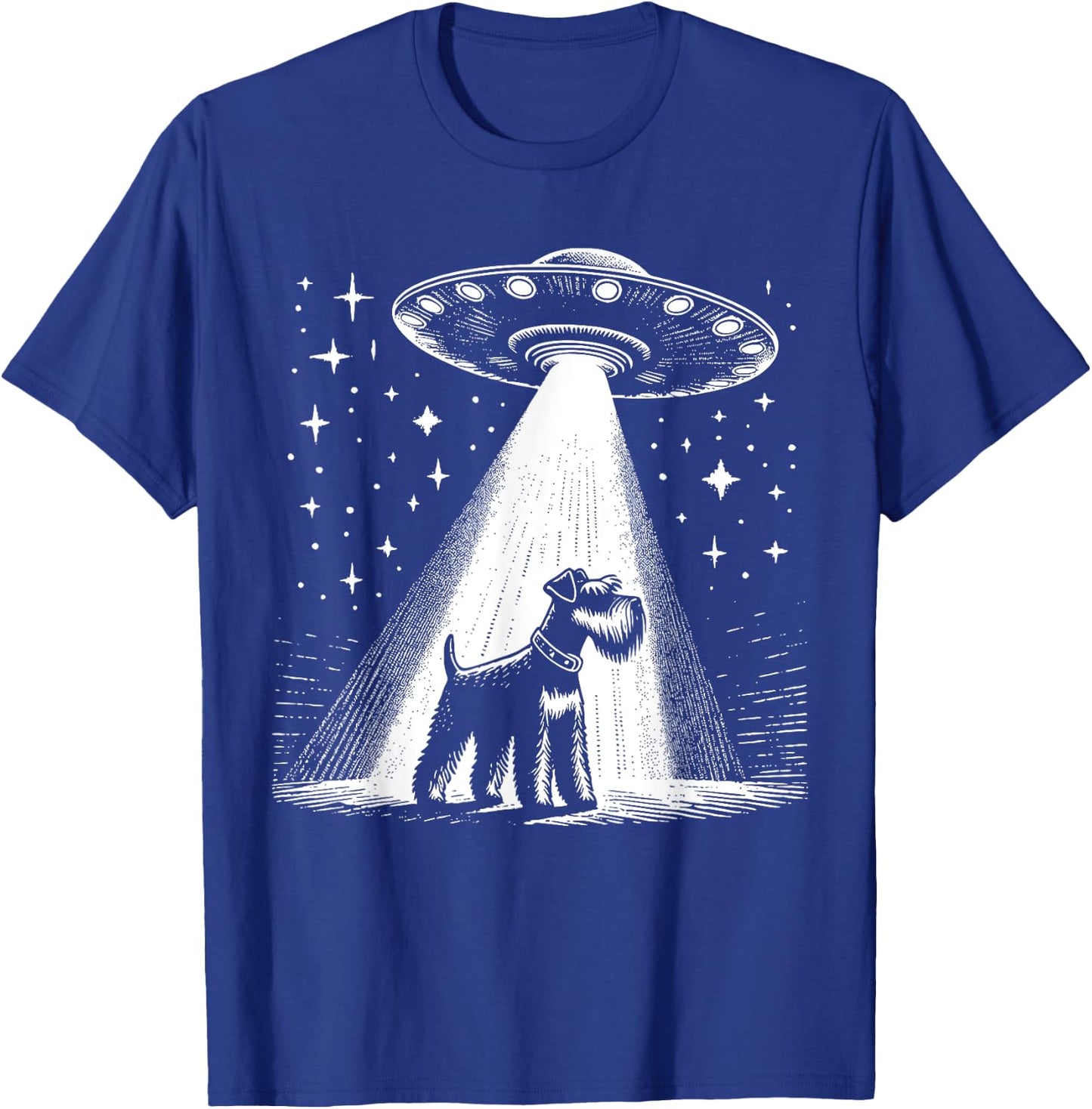 Schnauzer Mom Dad Dog - Funny Alien UFO Women T-Shirt - T-Shirt | Royal