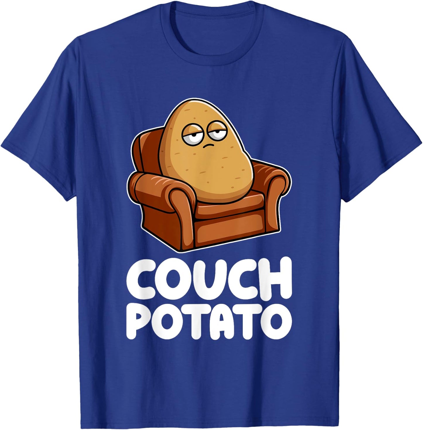 Potato Lazy Tired Vegetable Food Humor Funny Pun Dad Mom T-Shirt - T-Shirt | Royal