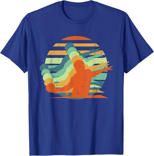 Table Tennis, Ping-Pong, Men Women Kids, Retro, Vintage T-Shirt - T-Shirt | Royal